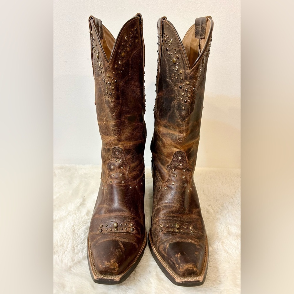 Ariat Womens Rhinestone Cowgirl Boots in Sassy Brown Size 7 - Picture 3 of 15